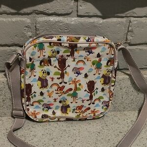 Disney Cream and Gray Cartoon Crossbody Bag